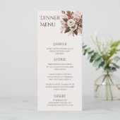 Modern Elegant Land Western- Bloemen Menu (Staand voorkant)