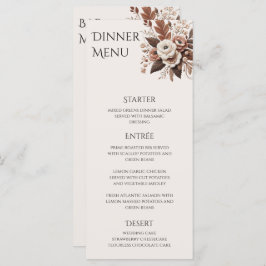 Modern Elegant Land Western- Bloemen Menu