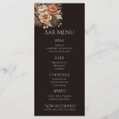 Modern Elegant Land Western- Bloemen Menu (Achterkant)