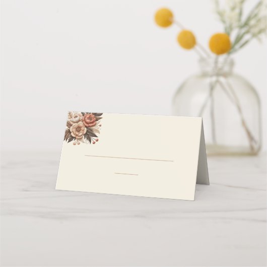 Modern Elegant Land Western- Bloemen Plaatskaartje (Achterkant)