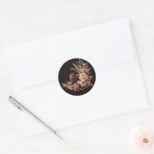 Modern Elegant Land Western- Bloemen Ronde Sticker (Envelop)