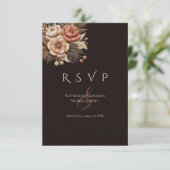Modern Elegant Land Western- Bloemen RSVP Kaartje (Staand voorkant)