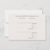 Modern Elegant Land Western- Bloemen RSVP Kaartje (Achterkant)