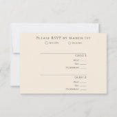 Modern Elegant Land Western- Bloemen RSVP Kaartje (Achterkant)