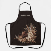 Modern Elegant Land Western- Bloemen Schort (Voorkant)