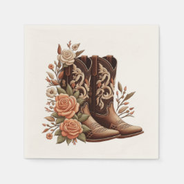 Modern Elegant Land Western- Bloemen Servet