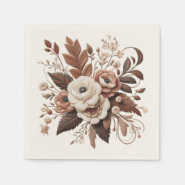 Modern Elegant Land Western- Bloemen Servet