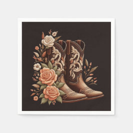 Modern Elegant Land Western- Bloemen Servet