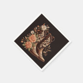 Modern Elegant Land Western- Bloemen Servet (Hoek)