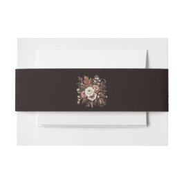 Modern Elegant Land Western- Bloemen Uitnodigingen Wikkel