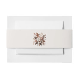 Modern Elegant Land Western- Bloemen Uitnodigingen Wikkel