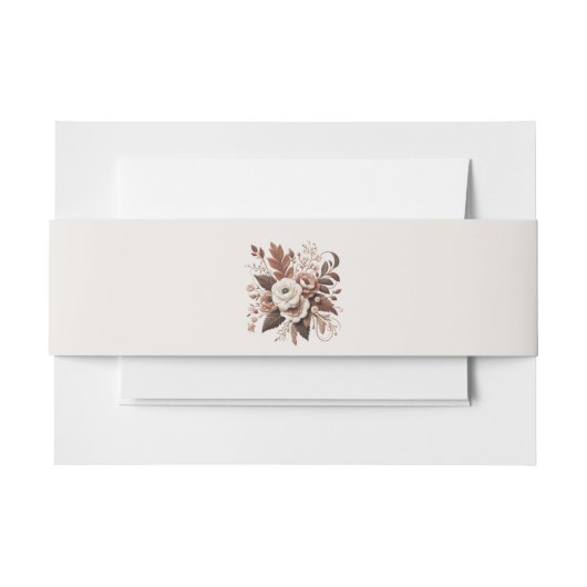 Modern Elegant Land Western- Bloemen Uitnodigingen Wikkel (Voorkant Voorbeeld)