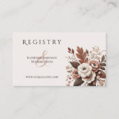 Modern Elegant Land Western- Bloemen Visitekaartje (Voorkant)