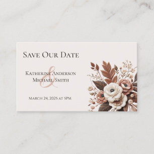 Modern Elegant Land Western- Bloemen Visitekaartje