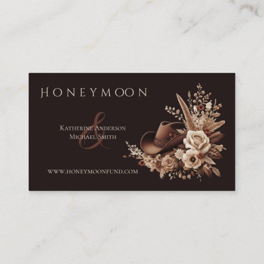 Modern Elegant Land Western- Bloemen Visitekaartje (Achterkant)