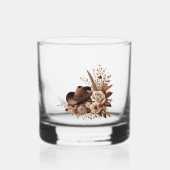 Modern Elegant Land Western- Bloemenbedrijf C Whisky Glas (Voorkant)