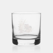 Modern Elegant Land Western- Bloemenbedrijf C Whisky Glas (Achterkant)