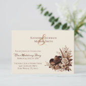 Modern Elegant Land Western- Bloemenuitnodiging Kaart (Staand voorkant)