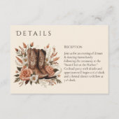 Modern Elegant Land Western- Bloemenverblijf Informatiekaartje (Voorkant)