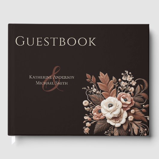 Modern Elegant Land Western- Flora Gastenboek (Voorkant)