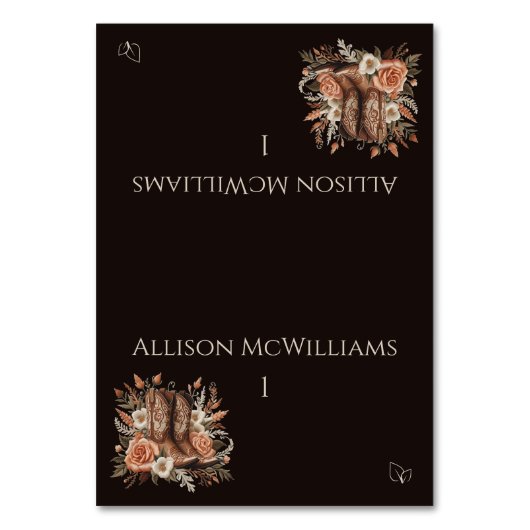 Modern Elegant Land Western- Vegetarisch Kaart (Voorkant)