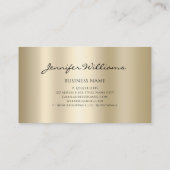 Modern Elegant Lashes Gold Visitekaartje (Achterkant)