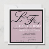 Modern & Elegant Last Fling Bachelorette Party Kaart (Voorkant)