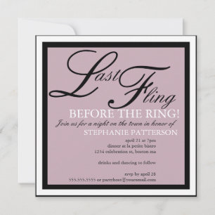 Modern & Elegant Last Fling Bachelorette Party Kaart