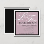 Modern & Elegant Last Fling Bachelorette Party Kaart (Voorkant / Achterkant)