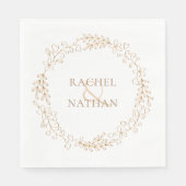 Modern Elegant Laurel Garland gepersonaliseerd Servet (Voorkant)