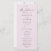 Modern Elegant Lavendel Trouwprogramma (Voorkant)