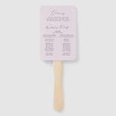 Modern Elegant Lavendel Trouwprogramma Handwaaier (Achterkant)