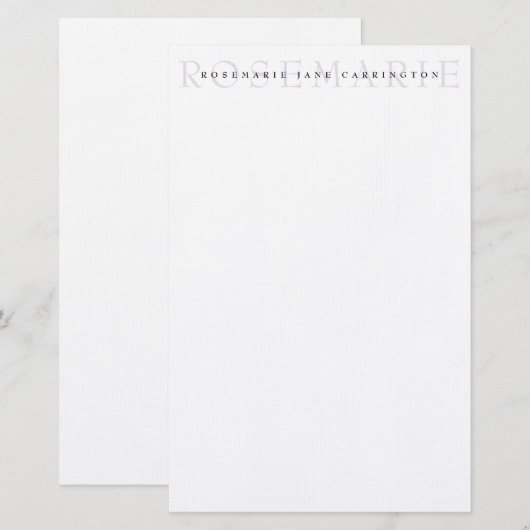 Modern Elegant Lavender - Speciaal verhaal Briefpapier (Voorkant / Achterkant)
