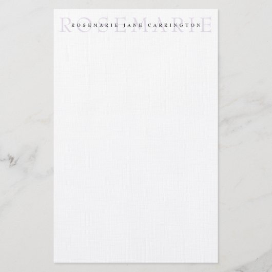 Modern Elegant Lavender - Speciaal verhaal Briefpapier (Voorkant)