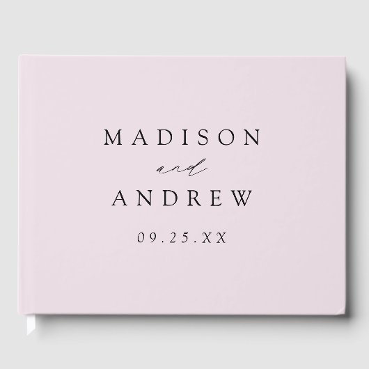 Modern Elegant Lavender Wedding Gastenboek (Voorkant)