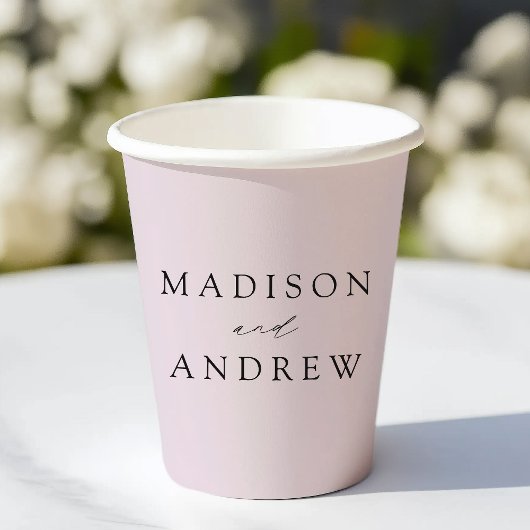 Modern Elegant Lavender Wedding Papieren Bekers