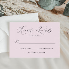 Modern Elegant Lavender Wedding RSVP Kaartje