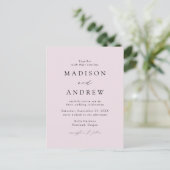 Modern Elegant Lavender Wedding Uitnodiging Briefkaart (Staand voorkant)