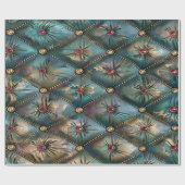 Modern Elegant  Leather Kleurrijke Diamanten Cadeaupapier (Vlak)