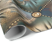 Modern Elegant  Leather Kleurrijke Diamanten Cadeaupapier (Rol Hoek)