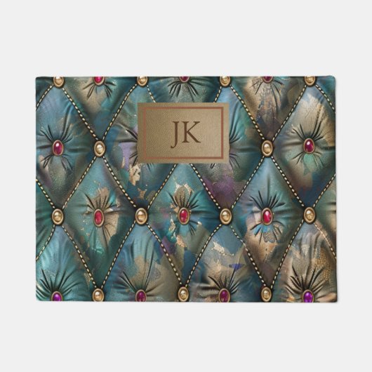 Modern Elegant  Leather Kleurrijke Diamanten Deurmat (Voorkant)