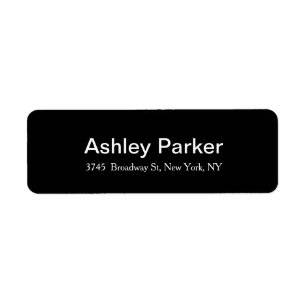 Modern Elegant Legible Zwart Stijlvol Trendy Etiket