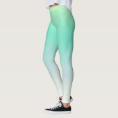 Modern Elegant Lichtblauw Turquoise Ombre Leggings (Links)