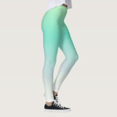 Modern Elegant Lichtblauw Turquoise Ombre Leggings (Rechts)