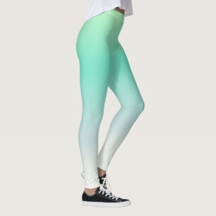 Modern Elegant Lichtblauw Turquoise Ombre Leggings