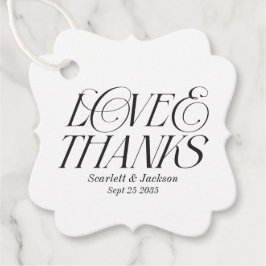 Modern Elegant Liefde en Bedankt Kalligrafie Scrip Bedankjes Labels