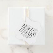 Modern Elegant Liefde en Bedankt Kalligrafie Scrip Bedankjes Labels (In situ)