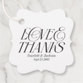 Modern Elegant Liefde en Bedankt Kalligrafie Scrip Bedankjes Labels (Voorkant)