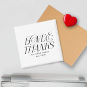 Modern Elegant Liefde en Bedankt Kalligrafie Scrip Magneet