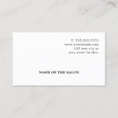 Modern Elegant Light Blue Golden Heart Klantenkaartje (Achterkant)